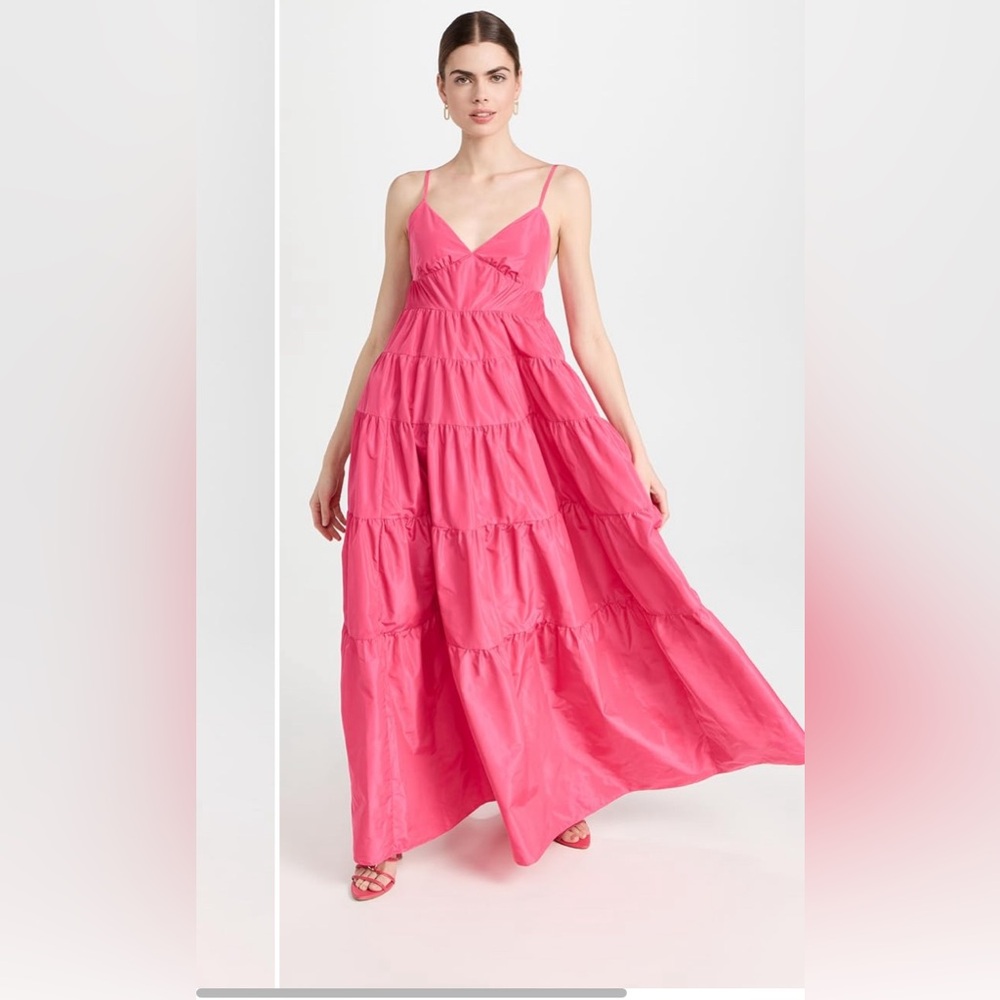 STAUD Ripley Dress in Peony